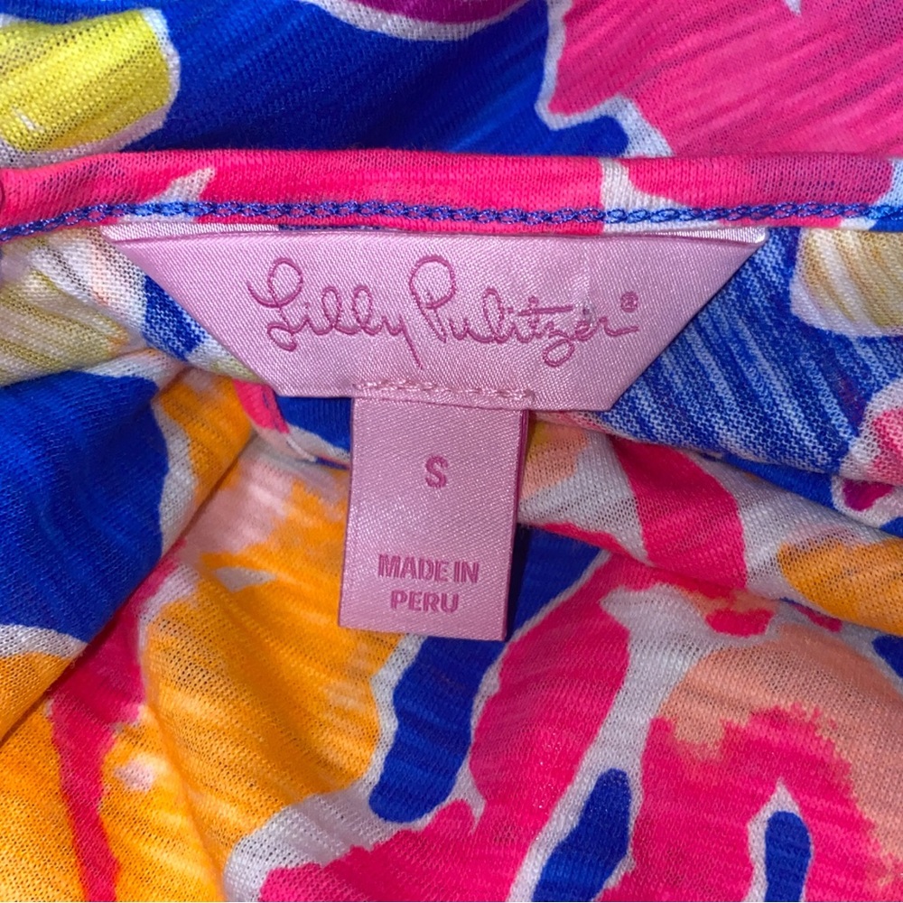 Lily Pulitzer knit v neck tank in classic LP colors. Size small EUC - Picture 4 of 5